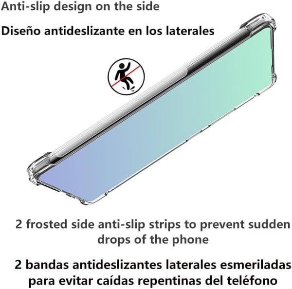 Etui til Samsung Galaxy A72 med silikone, gennemsigtige og forstærkede hjørner SM-A725