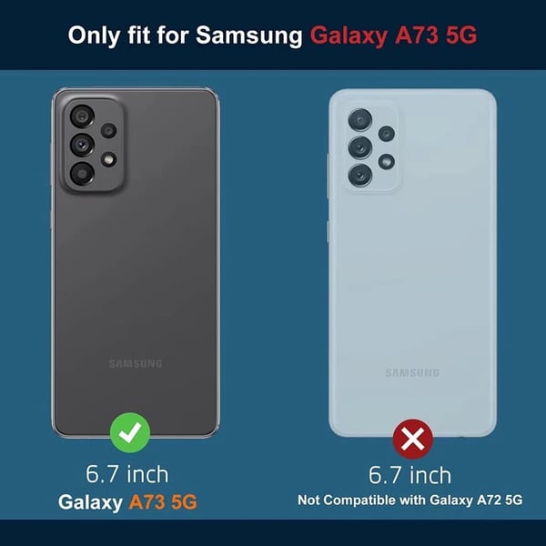 Silikone cover til Samsung Galaxy A73 5G, farveløs, gennemsigtig