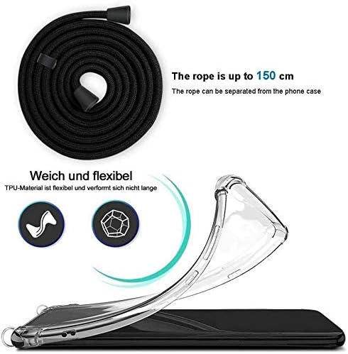 Silikonskal till Samsung Galaxy Note 20 transparent + svart rem
