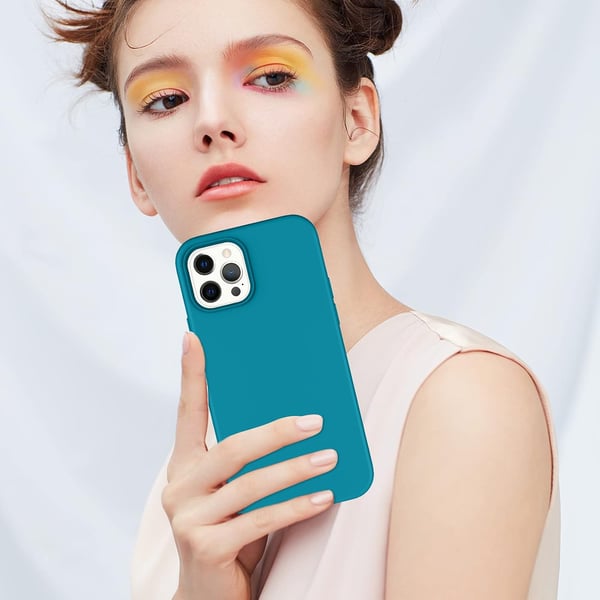 Apple iPhone 12 Pro Max-skal, marinblått silikonskal