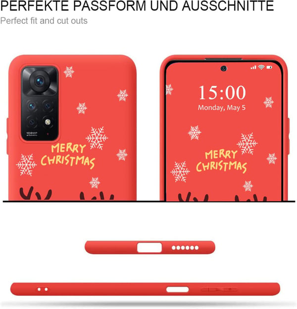 Etui og glas til Xiaomi Poco X4 Pro 5G Reindeer Red 2+2 stk.
