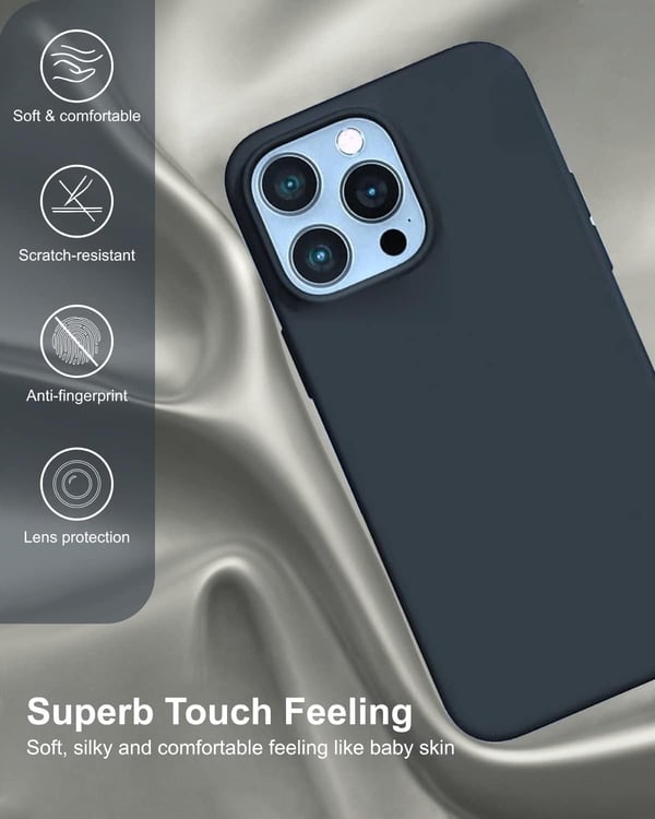 Apple iPhone 14 Pro Max Silikonskal Marinblått