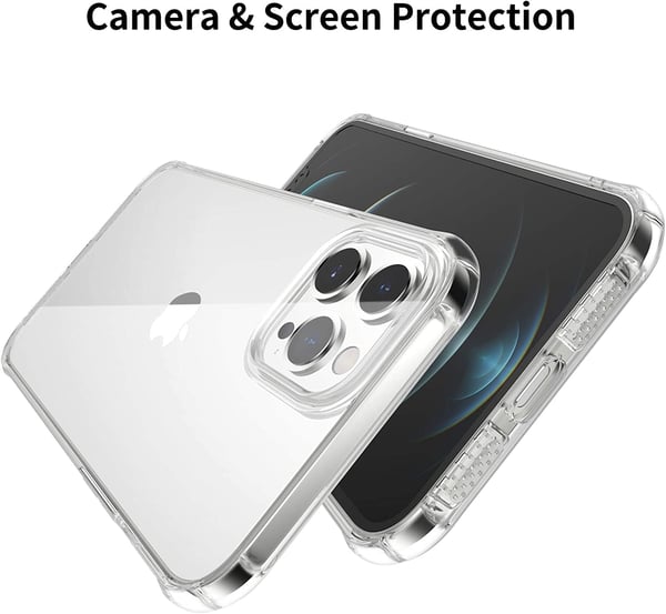 Silikonskal för iPhone 12 Pro Max 6,7" med genomskinlig förstärkt baksida