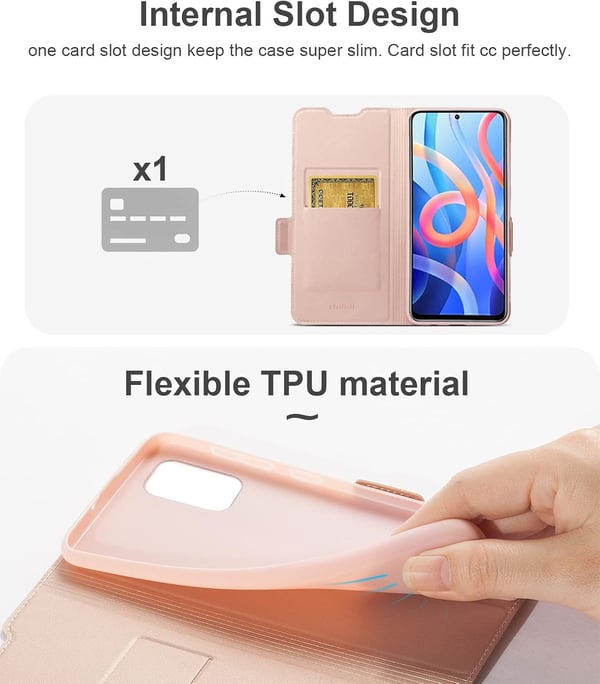 Cover til Xiaomi Redmi Note 11 5G med klap, pink