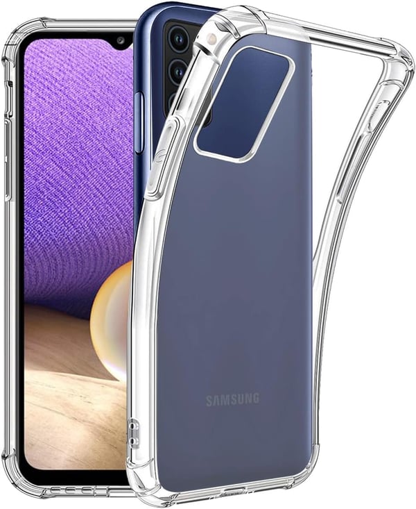Gennemsigtigt silikonecover til Samsung Galaxy A73 + 2 stk. hærdet glas