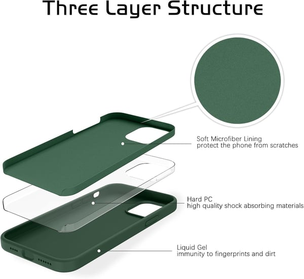 Skal till iPhone 12 Pro Max 6,7 tum i grönt silikon