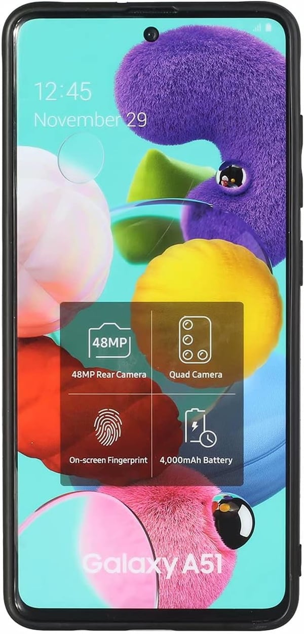 Etui til Samsung Galaxy A72 SM-A725F rødt øko-læder hærdet glas
