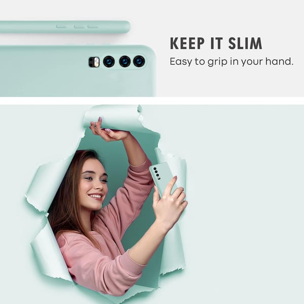 Etui til Huawei P30 i silikone i mintgrøn, fleksibelt, beskyttende og holdbart