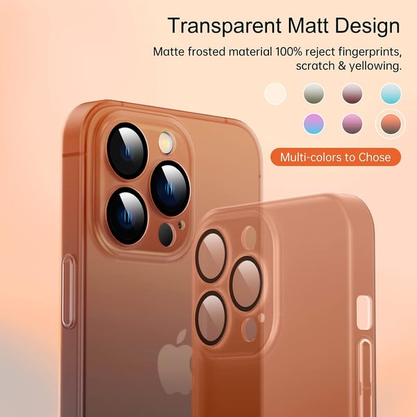 Hårt fodral för Apple iPhone 13 Pro 6,1" orange och svart ombre