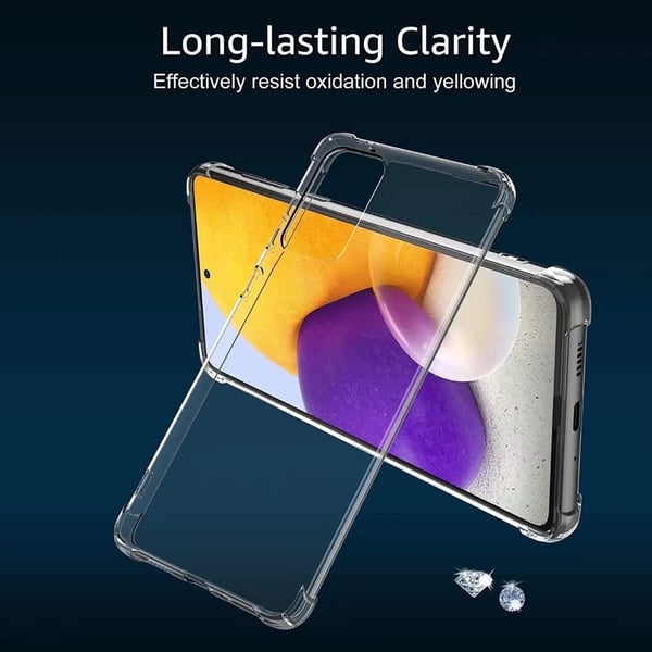 Silikone cover til Samsung Galaxy A73 5G, farveløs, gennemsigtig