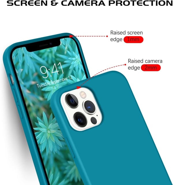 Apple iPhone 12 Pro Max-skal, marinblått silikonskal