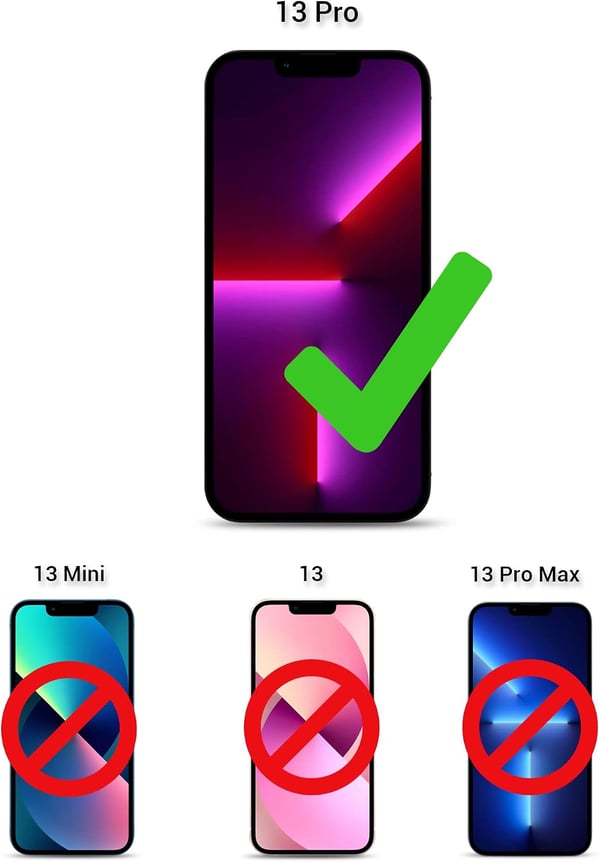 Fodral till Apple iPhone 13 Pro, transparent silikonbaksida, svart ram