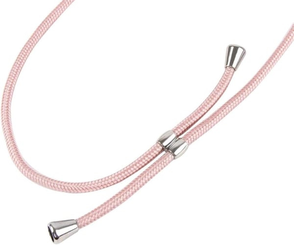 Silikone cover til Samsung Galaxy Note 20 gennemsigtigt + pink lanyard