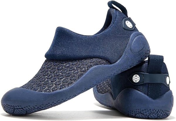 Børnesko, åndbare unisex, marineblå, slip-on, skridsikre, størrelse 22