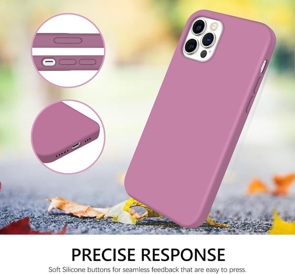 Apple iPhone 12 Pro Max-skal, silikon, förstärkt, lila