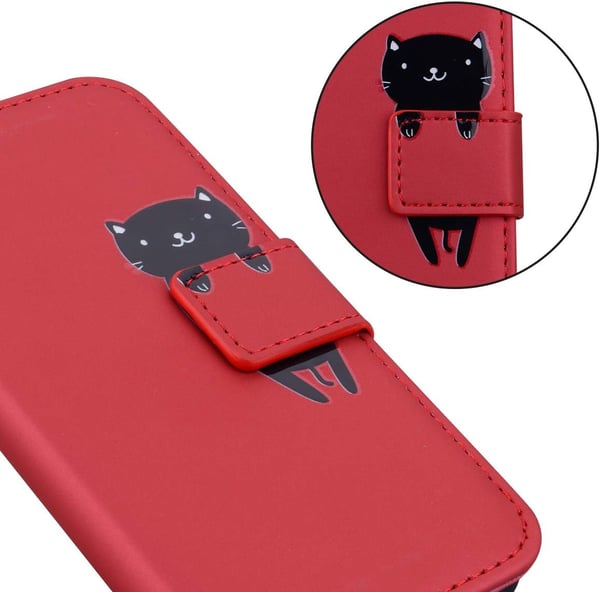 Rött flipfodral till Samsung Galaxy A42 5G