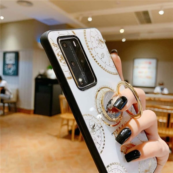 Hvidt glascover til Huawei P20 Lite 360