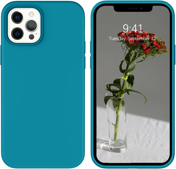 Apple iPhone 12 Pro Max-skal, marinblått silikonskal