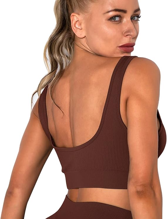 Dame sports-bh fitness brun S