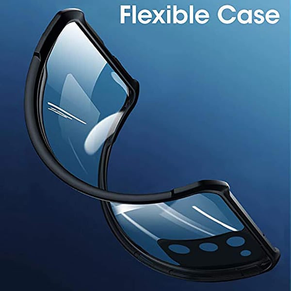 Etui til Samsung Galaxy A03s sort ramme + 2x hærdet glas