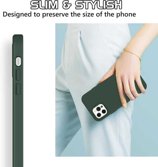 Skal till iPhone 12 Pro Max 6,7 tum i grönt silikon