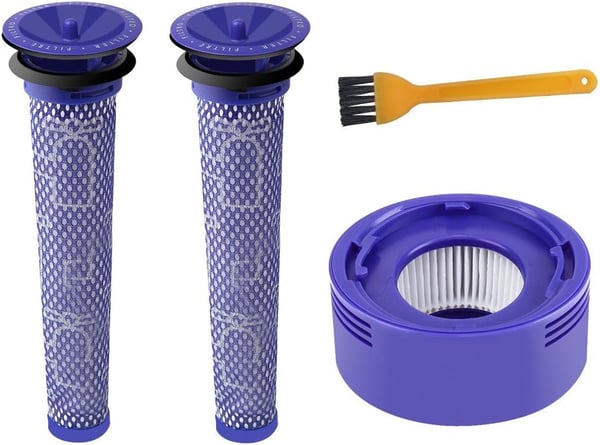 2x filter til Dyson V6 V7 V8 støvsuger, forvaskbar + slutvaskbar + børste