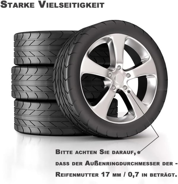 Auton pyöränpulttien suojukset 17 mm harmaa + ulosvetäjä 40 kpl