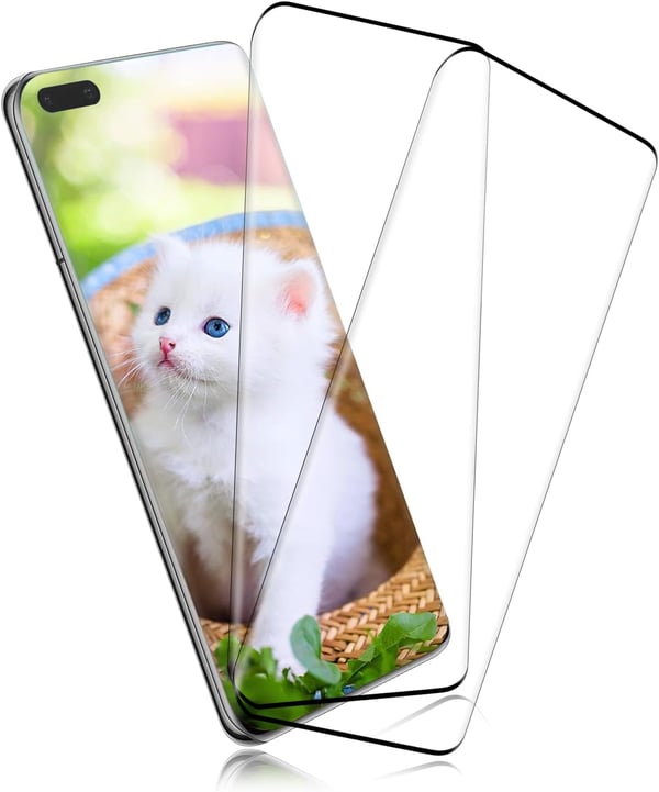 9H hærdet glas til Huawei P40 Pro med sort ramme forstærket beskyttelse 2 stk.