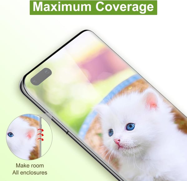 9H hærdet glas til Huawei P40 Pro med sort ramme forstærket beskyttelse 2 stk.