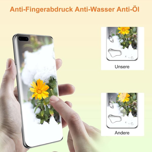 Hærdet glas til Huawei P40 Pro med sort ramme, forstærket beskyttelse, 2 stk.
