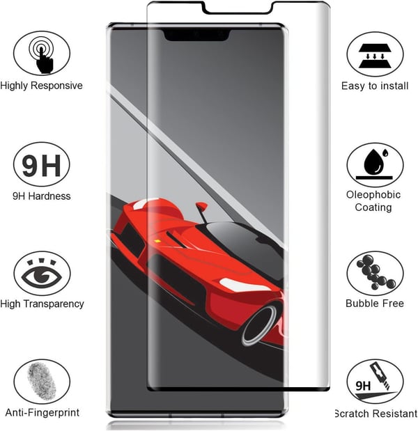 9H härdat glas för Huawei Mate 30 Pro 2 stycken