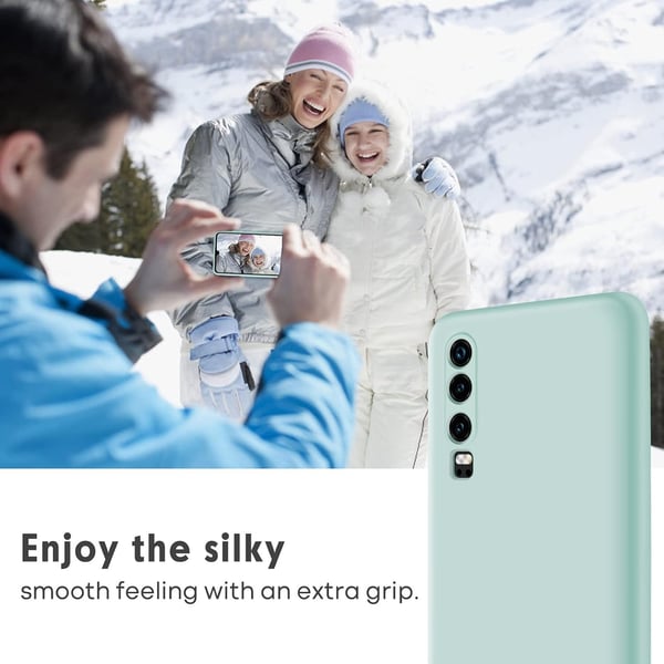 Etui til Huawei P30 i silikone i mintgrøn, fleksibelt, beskyttende og holdbart