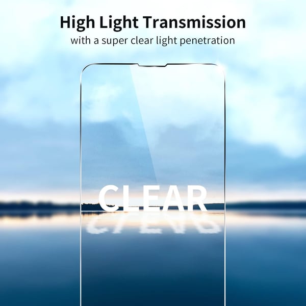Härdat glasfodral för Apple iPhone 14, transparent, 3 delar