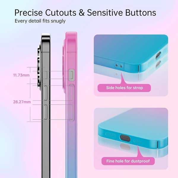 Apple iPhone 13 Pro Hårt Skal Rosa Blå Ombre A2483