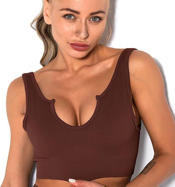 Dame sports-bh fitness brun S
