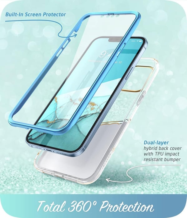 IBlason-skal till iPhone 13 Pro 6,1" fjärilsblått skal