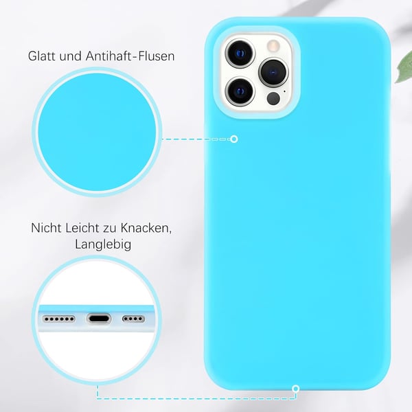Skal till Apple iPhone 12 Pro Max blått silikon
