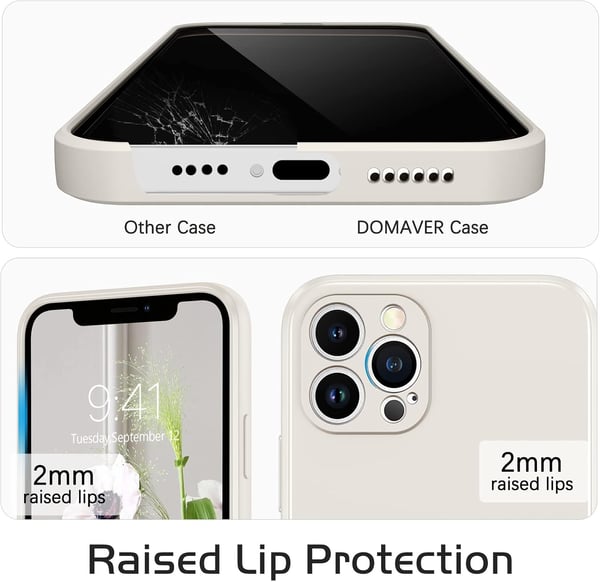 Skal till iPhone 12 Pro Max 6,7" beige silikon starkt