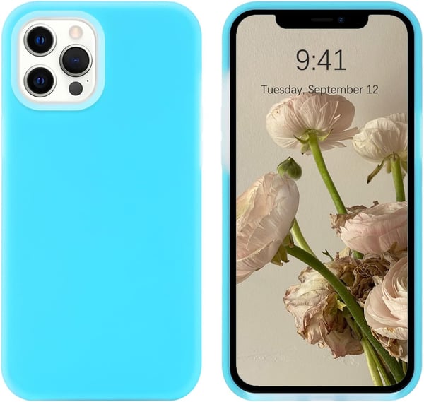 Skal till Apple iPhone 12 Pro Max blått silikon