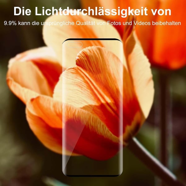 Hærdet glas til Huawei P40 Pro med sort ramme, forstærket beskyttelse, 2 stk.