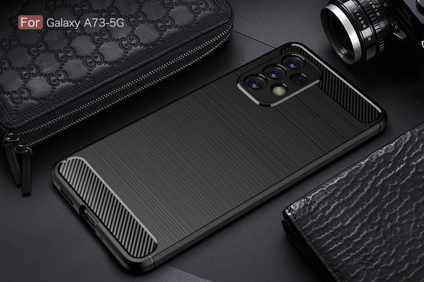 Skal till Samsung Galaxy A73 5G med silikonbaksida i ekoläder