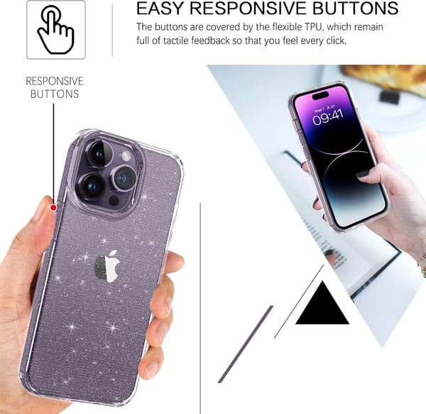 Skal till Apple iPhone 14 Pro Max, färglös, glansig baksida