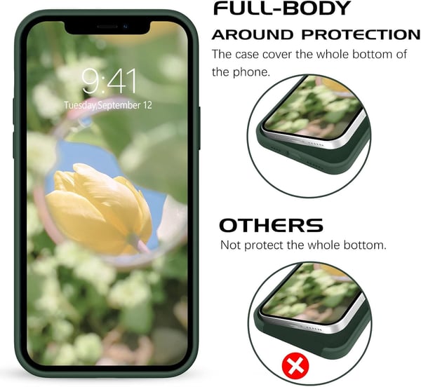 Skal till iPhone 12 Pro Max 6,7 tum i grönt silikon