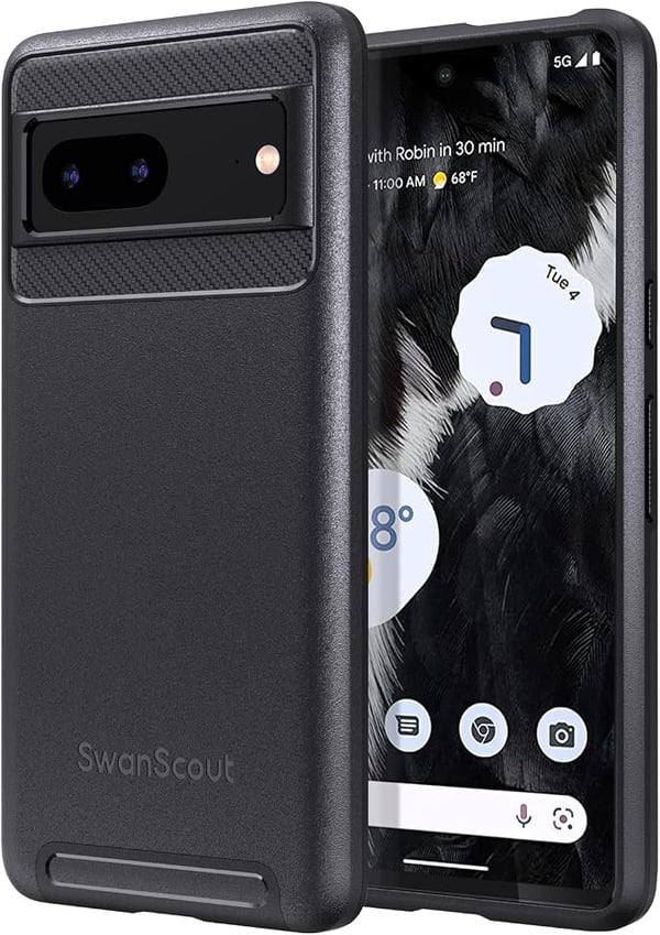 Etui til Google Pixel 7, sort, lukket