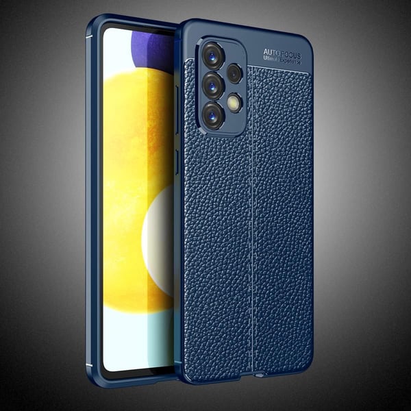 Silikone cover til Samsung Galaxy A73 5G eco læder marineblå