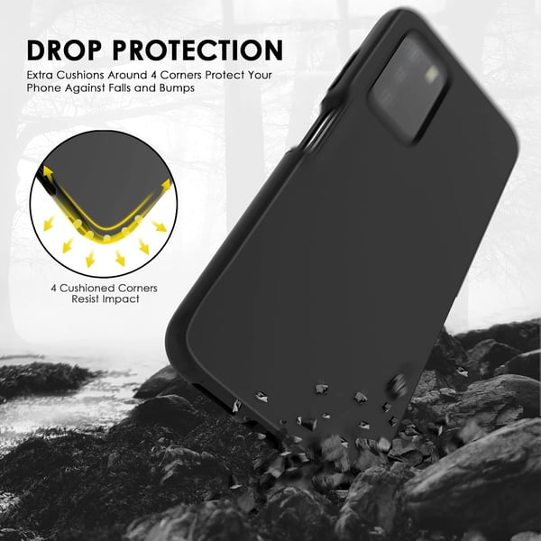 Bumper cover til Samsung Galaxy A03s sort forstærket beskyttende SM-A037F