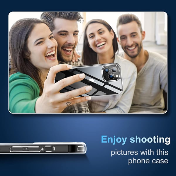 Silikonskal till Apple iPhone 13 Pro transparent och slitstarkt A2483 A2636