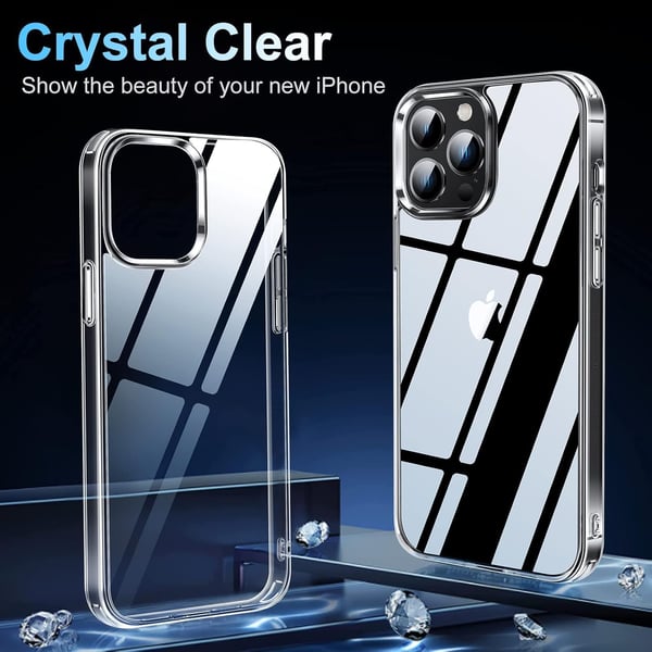 Silikonskal till Apple iPhone 13 Pro transparent och slitstarkt A2483 A2636