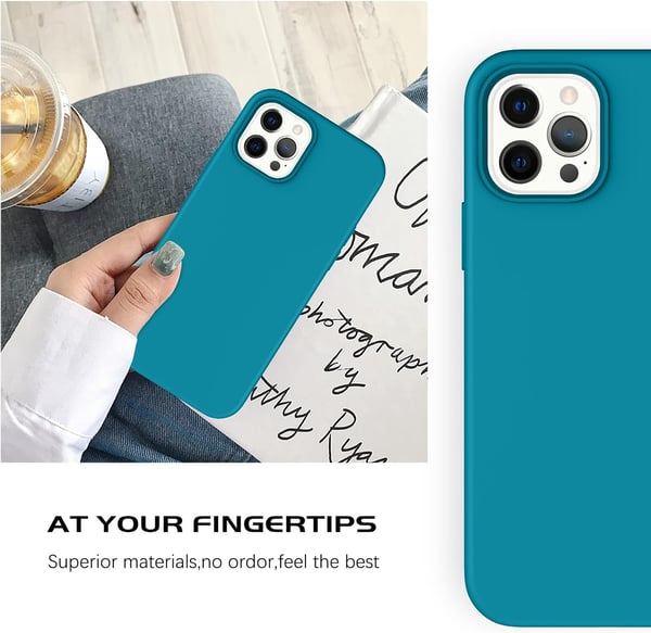 Apple iPhone 12 Pro Max-skal, marinblått silikonskal