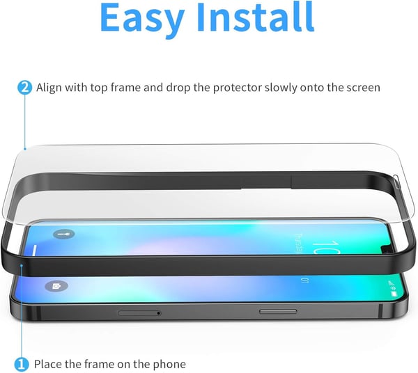 9H härdat glas för iPhone 12 Pro Max 6,7 tum 3 stycken